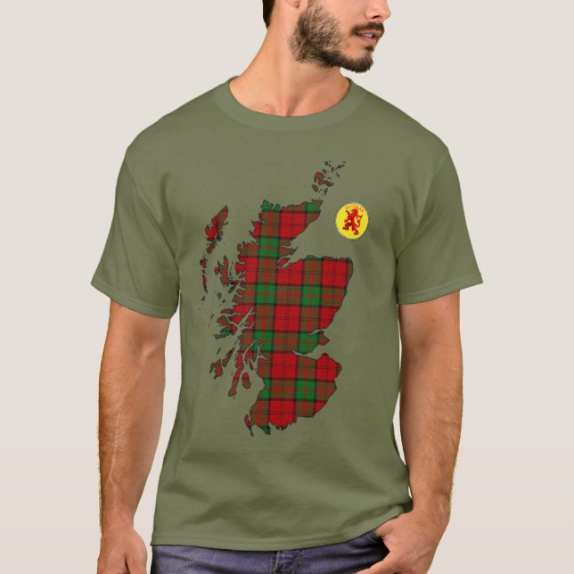 Clan Dunbar [EDIT] Tartan Map T-Shirt (Front)