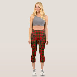 Clan Dunbar Tartan  Capri Leggings