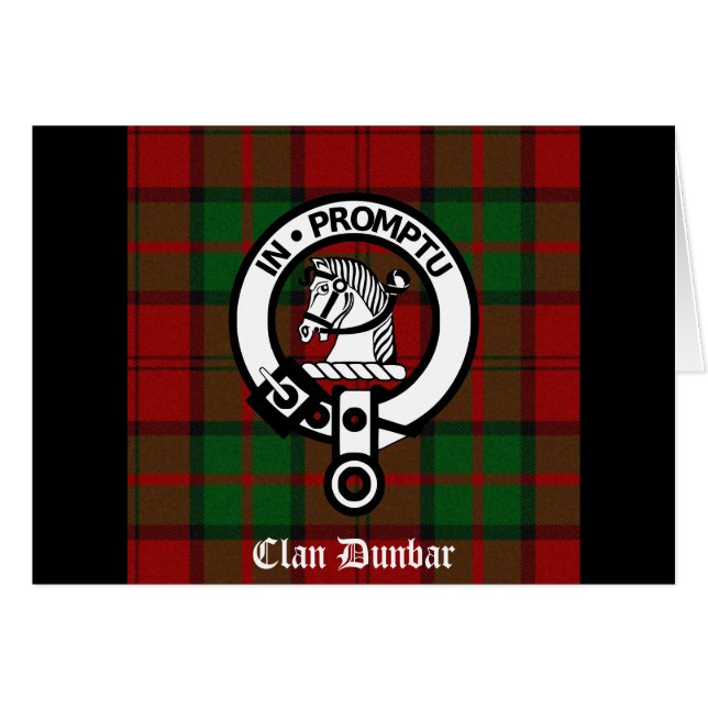 Clan Dunbar Tartan & Crest Badge (Front Horizontal)