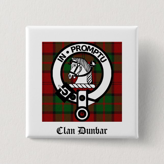 Clan Dunbar Tartan & Crest Badge (Front)