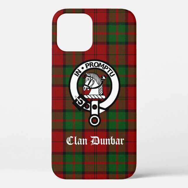 Clan Dunbar Tartan & Crest Badge Case-Mate iPhone Case (Back)