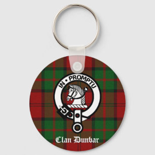 Clan Dunbar Tartan & Crest Badge Key Ring