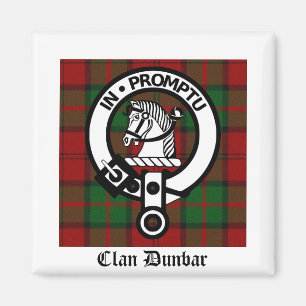 Clan Dunbar Tartan & Crest Badge Magnet