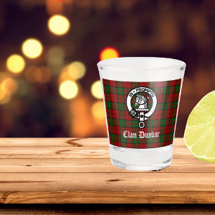 Clan Dunbar Tartan & Crest Badge Shot Glass
