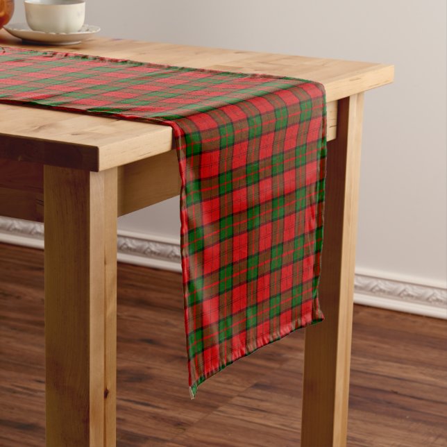 Clan Dunbar Tartan Pattern  Short Table Runner (In Situ)