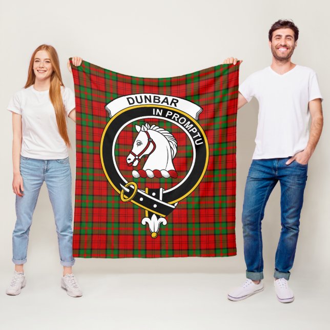 Clan Dunbar Tartan Plaid Fleece Blanket (In Situ)