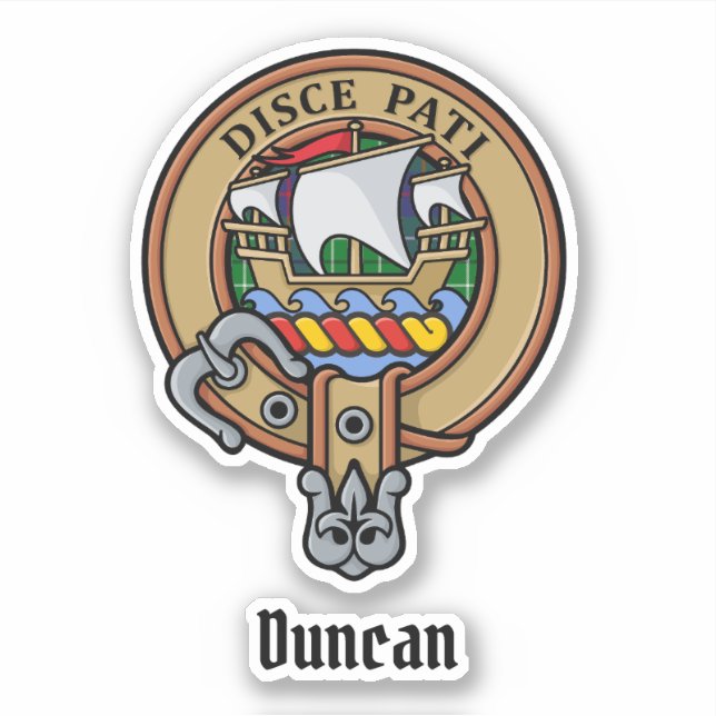 Clan Duncan Crest over Tartan (Front)