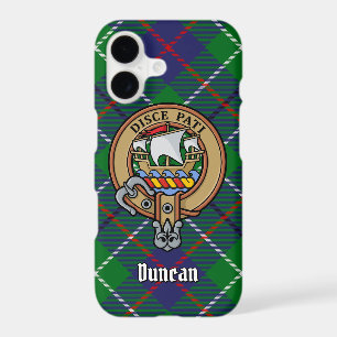 Clan Duncan Crest over Tartan