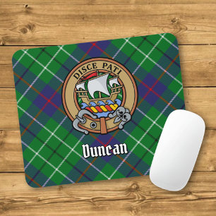 Clan Duncan Crest over Tartan Mouse Pad