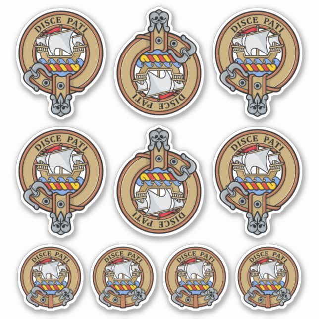 Clan Duncan Crest Sticker Set (Front)