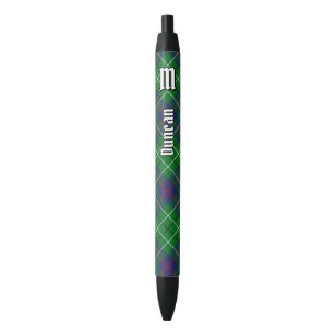 Clan Duncan Tartan Black Ink Pen