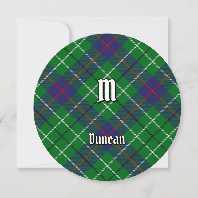 Clan Duncan Tartan Invitation (Front)
