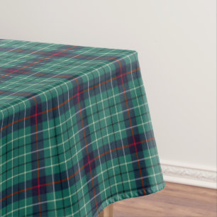 Clan Duncan Turquoise Modern Scottish Tartan Tablecloth