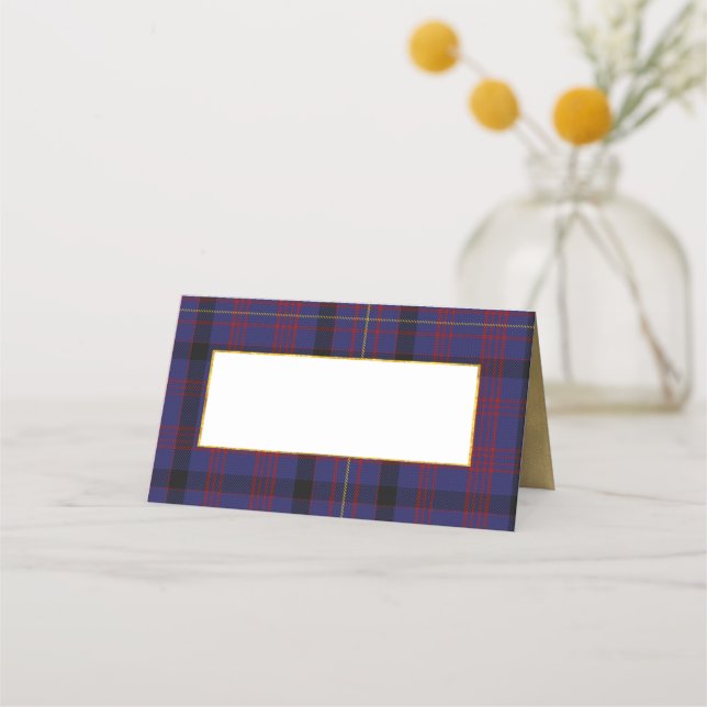 Clan Dundonald Wedding Folded Place Card (Front)