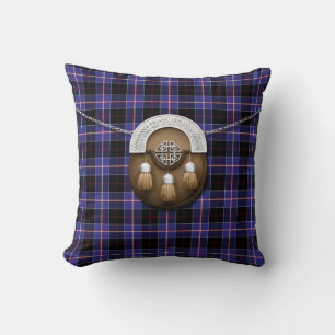 Clan Dunlap Tartan And Sporran Cushion