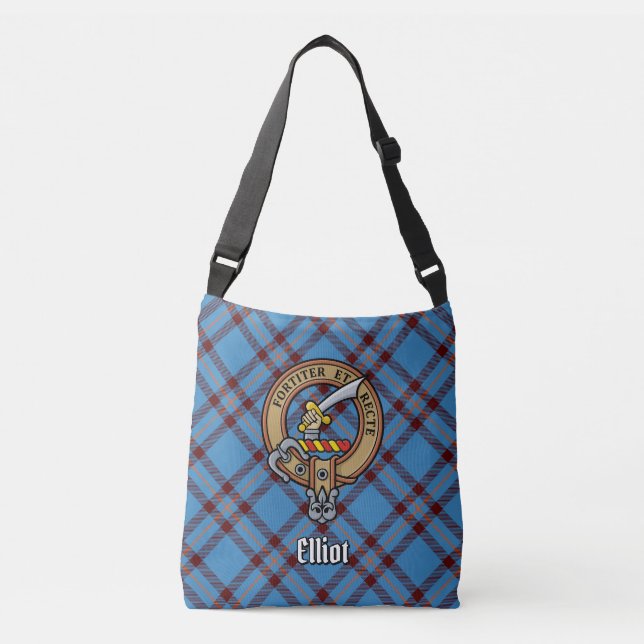 Clan Elliot Ancient Tartan Crossbody Bag (Front)