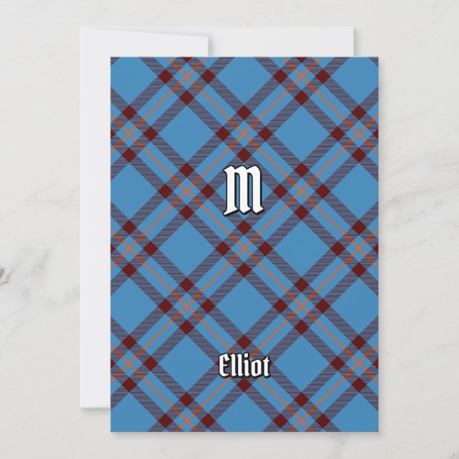 Clan Elliot Ancient Tartan Invitation (Front)