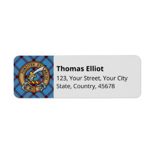Clan Elliot Ancient Tartan Label