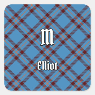 Clan Elliot Ancient Tartan Square Sticker