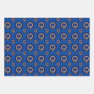 Clan Elliot Badge, Border Reiver Holiday, Scottish Wrapping Paper Sheet