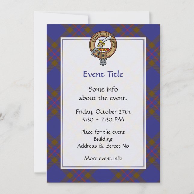 Clan Elliot Crest Invitation (Front)