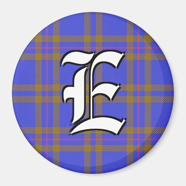 Clan Elliot Elliott Tartan Plaid Accents Magnet (Front)