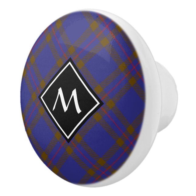 Clan Elliot Modern Tartan Ceramic Knob (Right)