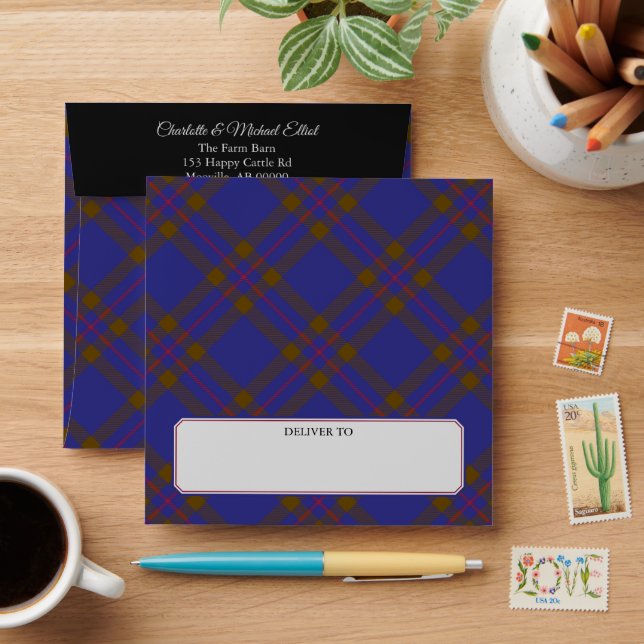 Clan Elliot Modern Tartan Envelope (Desk)
