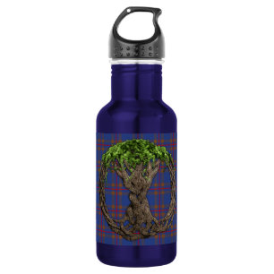 Clan Elliot Tartan And Celtic Tree Of Life 532 Ml Water Bottle