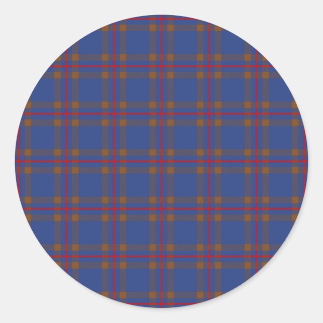 Clan Elliot Tartan Classic Round Sticker (Front)