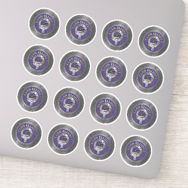 Clan ELLioTT Crest & Tartan Knot (Detail)