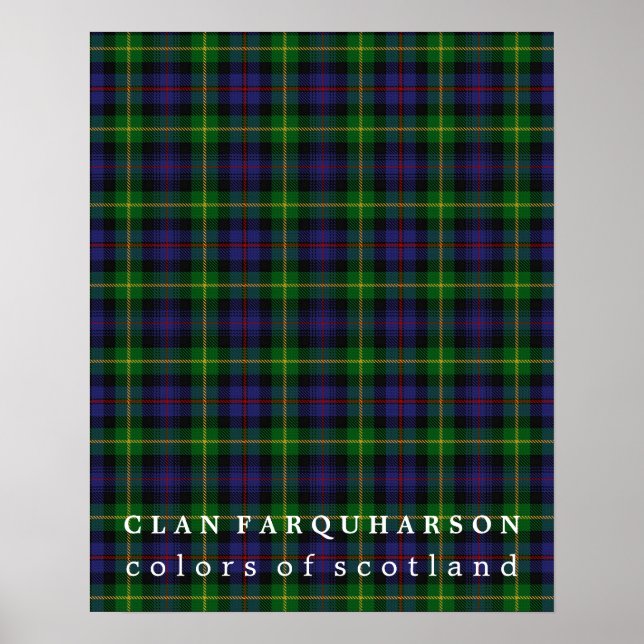 Clan Farquharson Colours of Scotland Tartan Poster (Front)