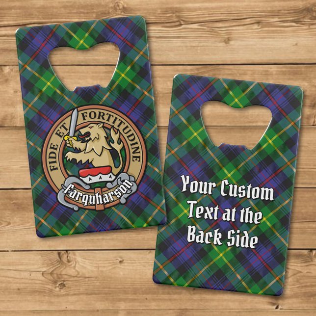 Clan Farquharson Crest over Tartan (Creator Uploaded)