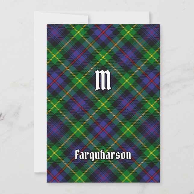 Clan Farquharson Tartan Invitation (Front)