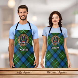 Clan Ferguson Crest over Tartan Apron