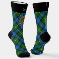 Clan Ferguson Crest over Tartan Socks