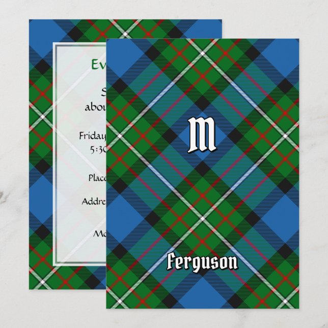 Clan Ferguson Tartan Invitation (Front/Back)