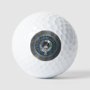 Clan Fergusson Crest & Tartan Knot Golf Balls