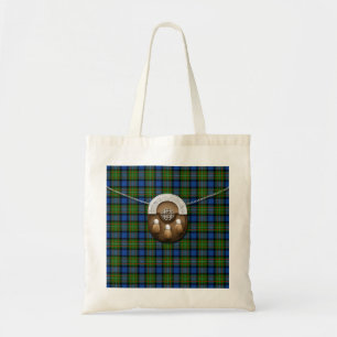 Clan Fergusson Tartan And Sporran Tote Bag