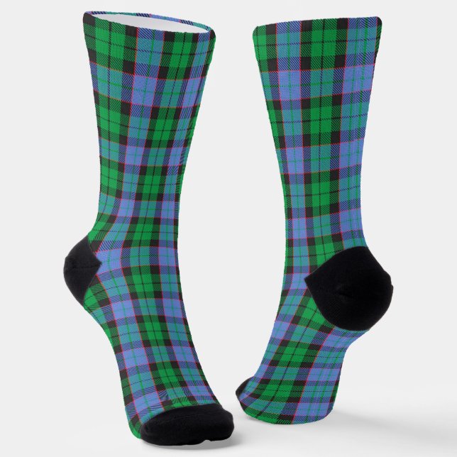 Clan Fergusson Tartan  Socks (Angled)