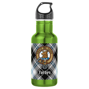 Clan Forbes Crest over Dress Tartan 532 Ml Water Bottle