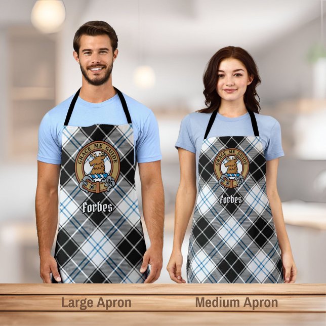 Clan Forbes Crest over Dress Tartan Apron (Creator Uploaded)