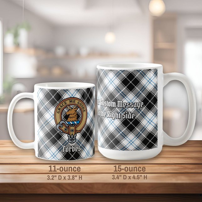 Clan Forbes Crest over Dress Tartan Coffee Mug (Creator Uploaded)