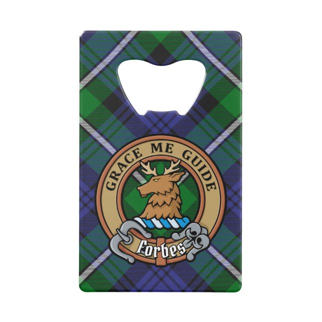 Clan Forbes Crest over Tartan (Front)