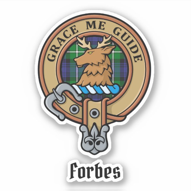 Clan Forbes Crest over Tartan (Front)