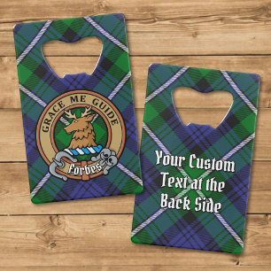 Clan Forbes Crest over Tartan