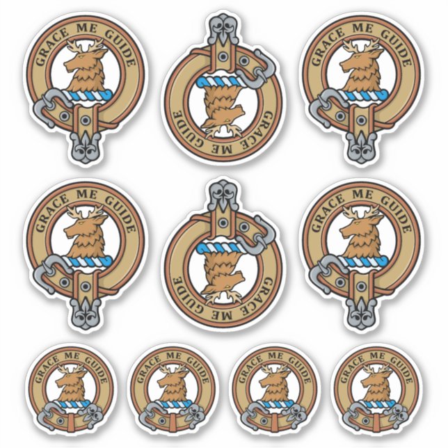 Clan Forbes Crest Sticker Set (Front)