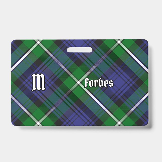 Clan Forbes Tartan ID Badge (Front)