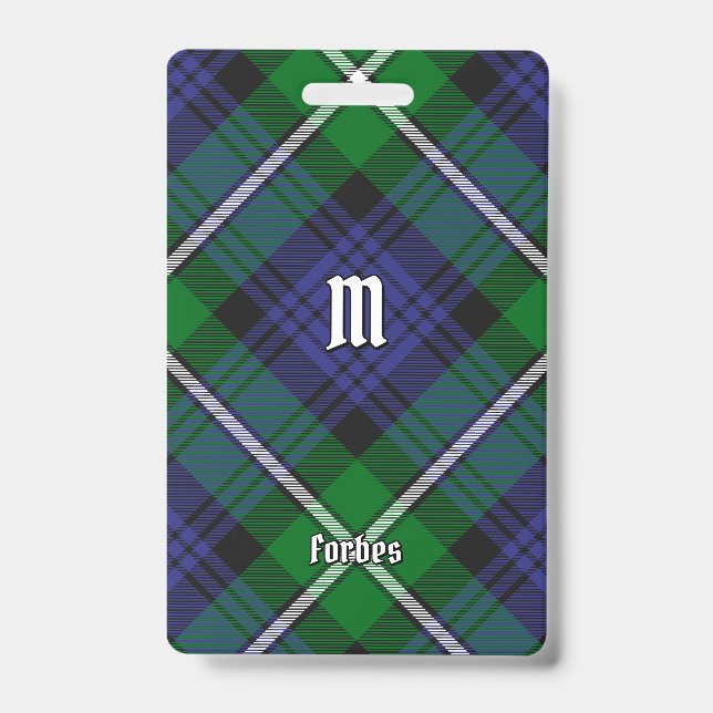 Clan Forbes Tartan ID Badge (Front)