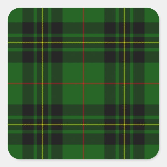 Clan Forbes Tartan Square Sticker (Front)